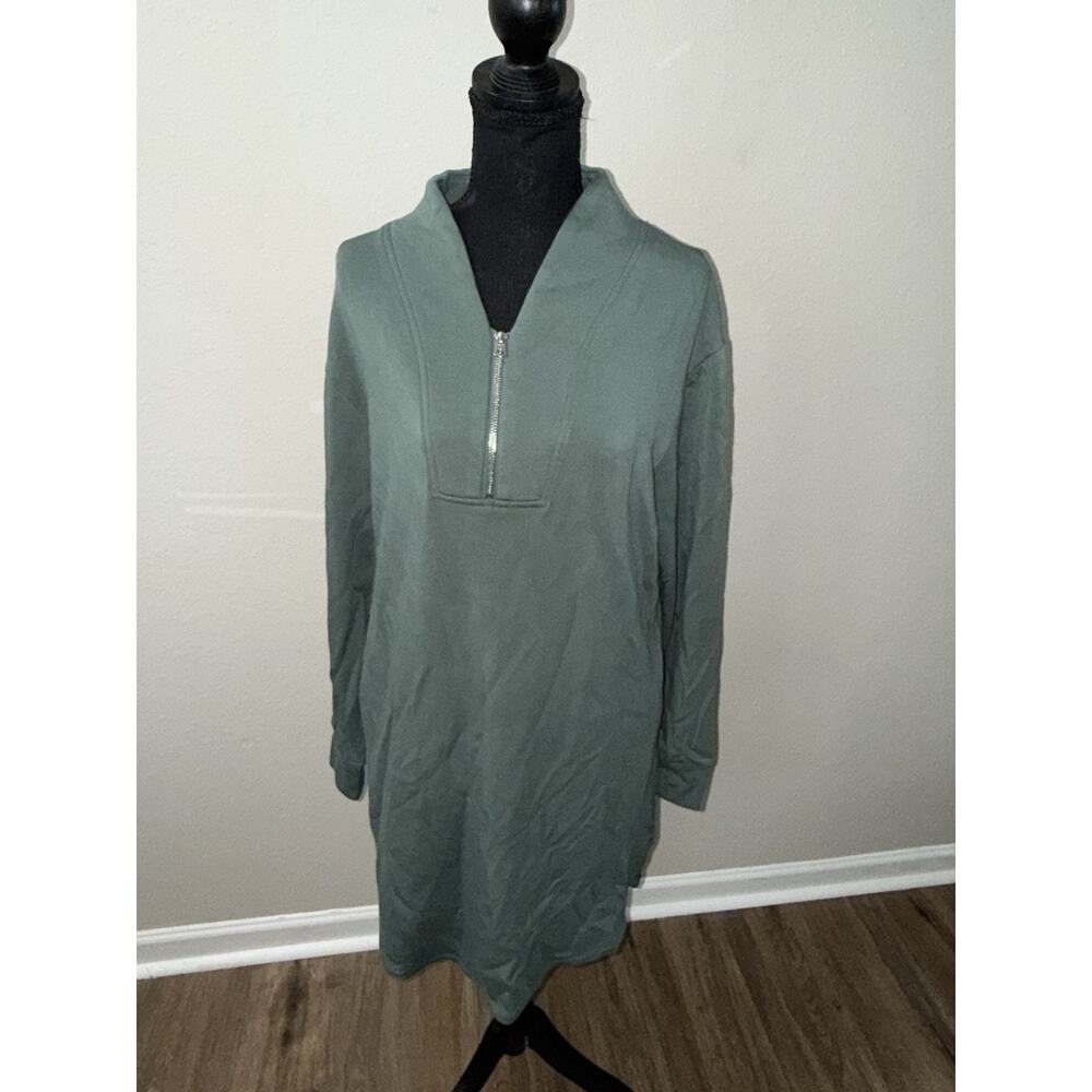Softies Green Long Sleeve Tunic Lounge Sleepwear Women’s Sz M Heavyweight